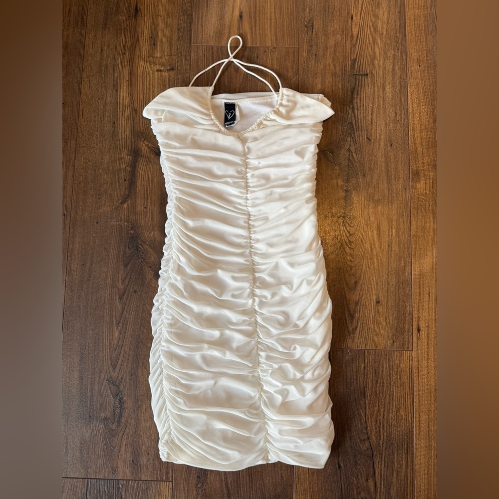 Windsor White Ruched Dress
